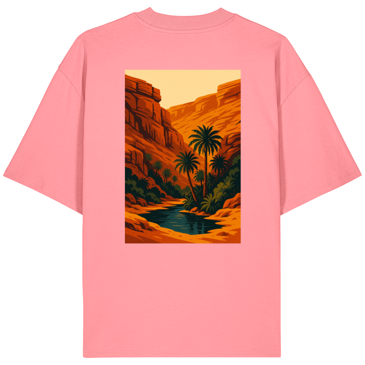 T-shirt oversize Desert Bloom – Print Oasis de Tergit (Unisexe)