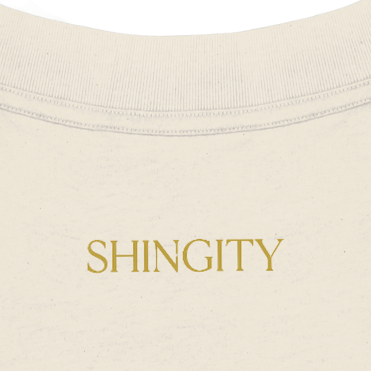 T-shirt “Shingitti Frame” Blanc – Édition Minimaliste